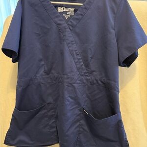 Grey's Anatomy Deep Blue Scrub Top